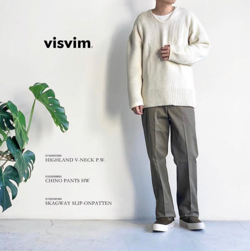 visvim highland v-neck wool sweater