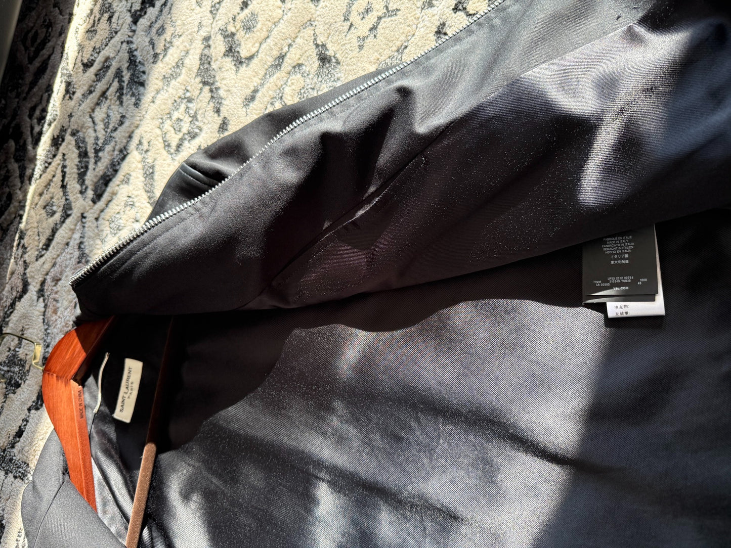 Saint Laurent Black Lambskin Leather Jacket