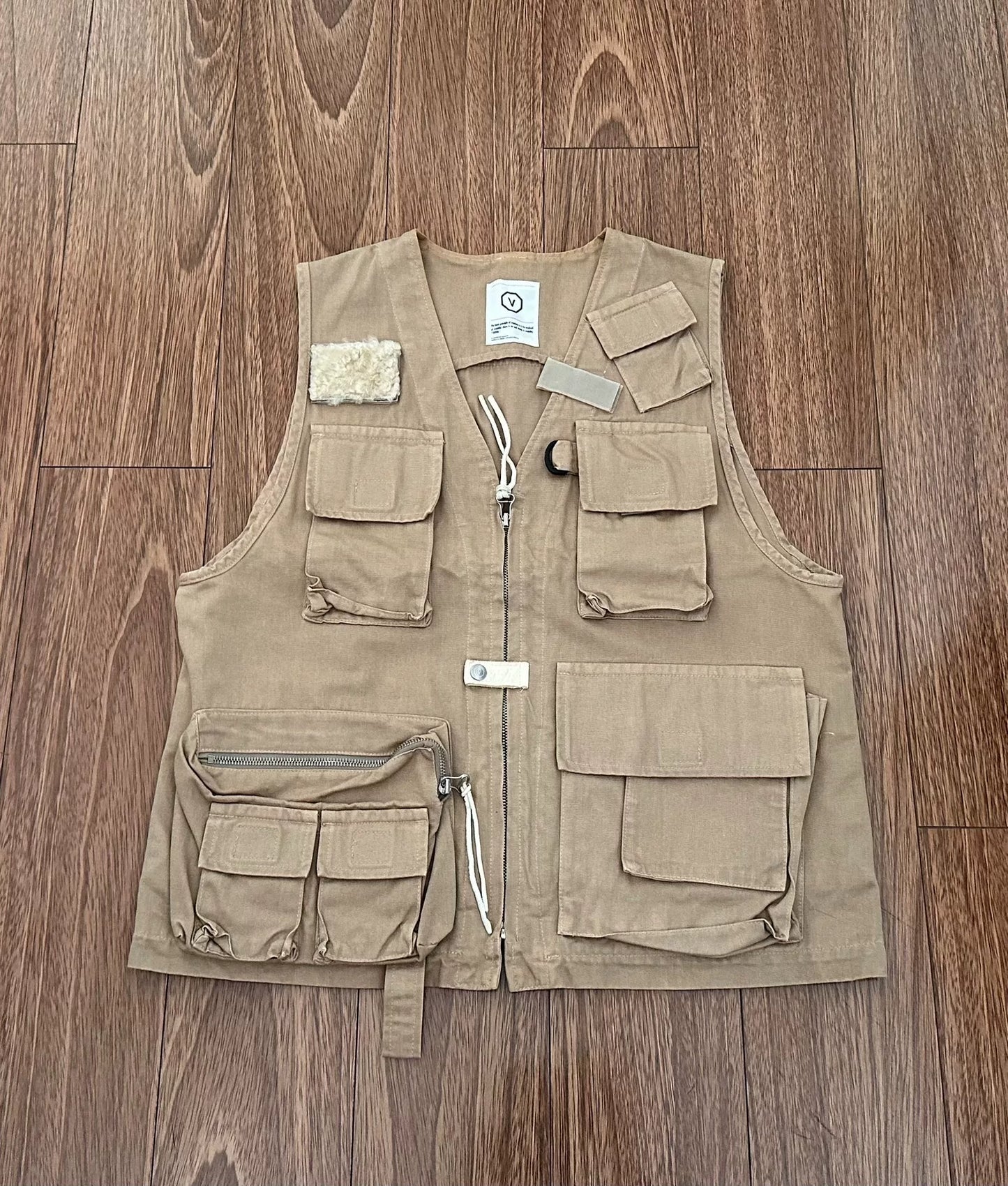 visvim fisherman tactical vest in beige