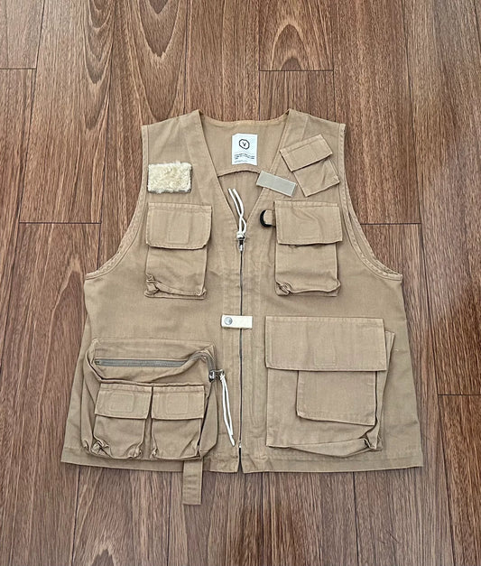 visvim fisherman tactical vest in beige