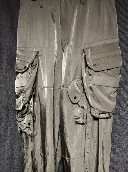 Julius_7 Military Green Shell Pants