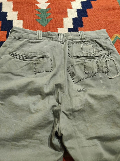 Vintage RRL Distressed Patch Pants