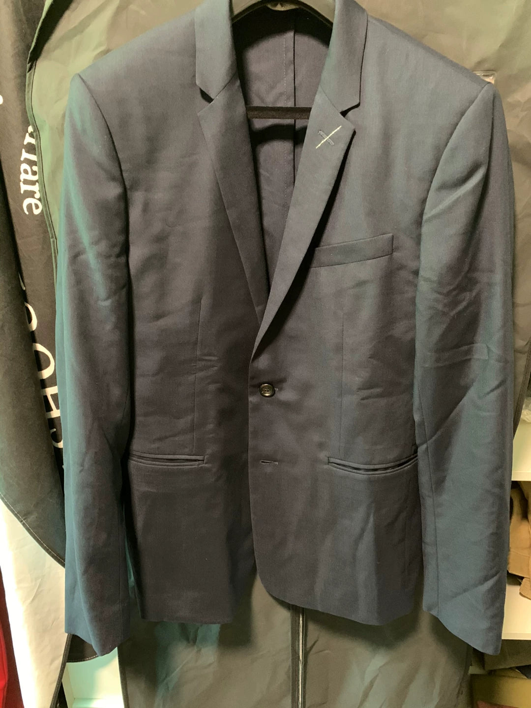 dior homme blue cashmere blazer size 48