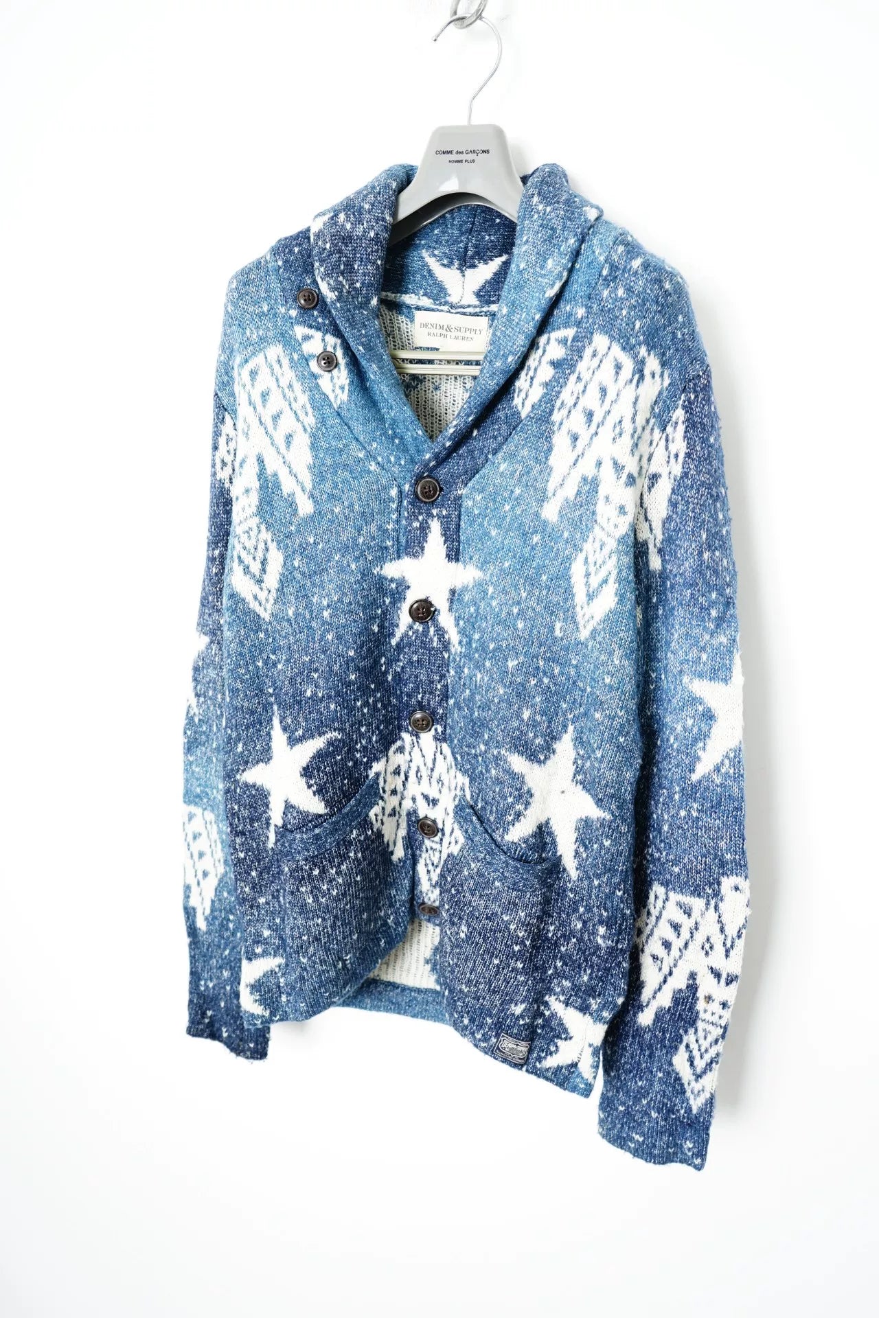 Denim Supply Discharge Knit Thunderbird Cardigan