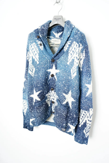 Denim Supply Discharge Knit Thunderbird Cardigan