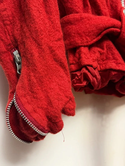 red wool jacket by Junya Watanabe