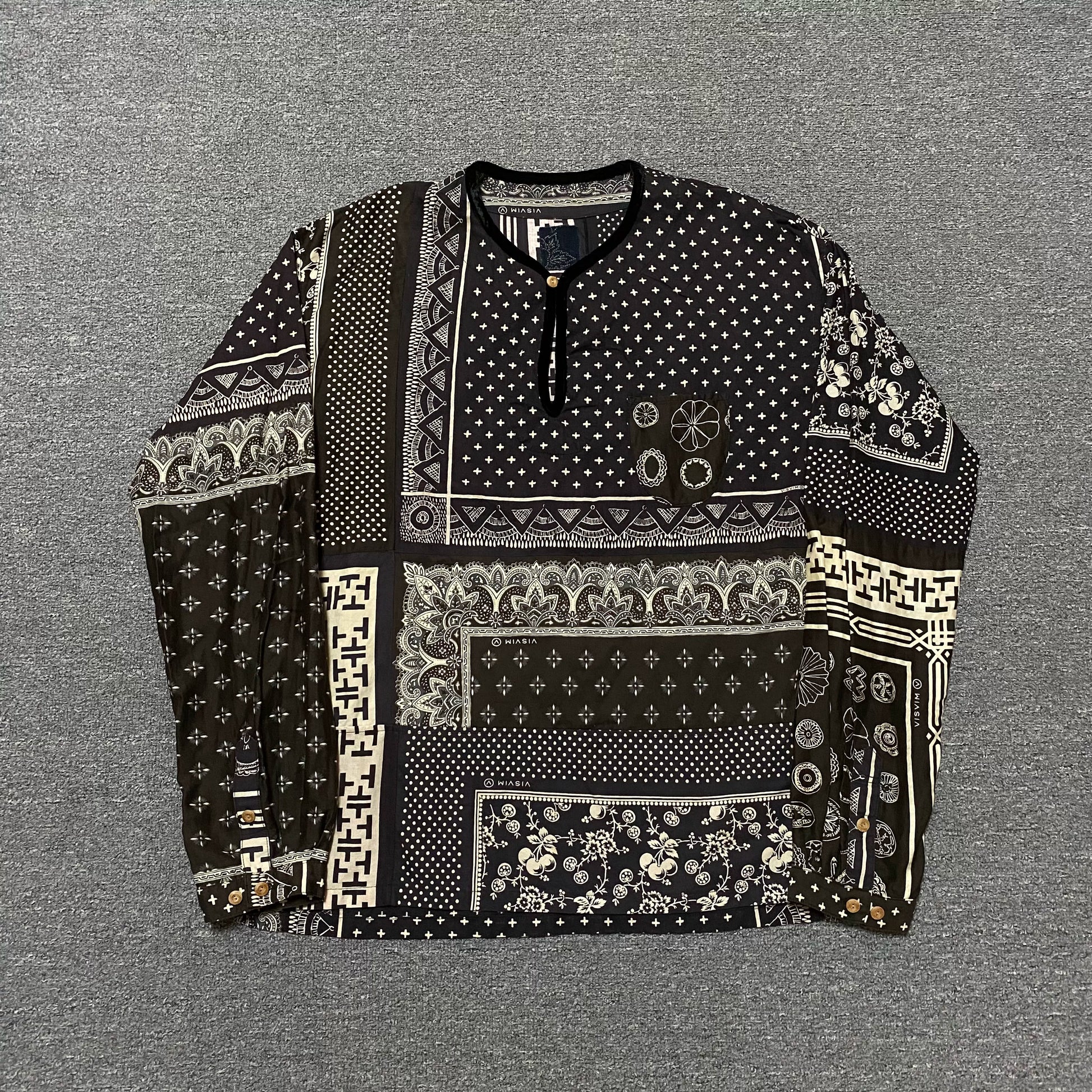 VISVIM 19SS ICT Black White Pattern Shirt