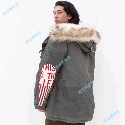 visvim valdez coat with detachable fur hood