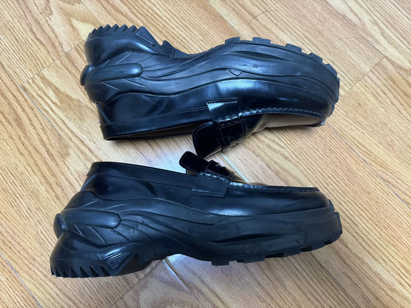 maison margiela black loafer shoes size 41