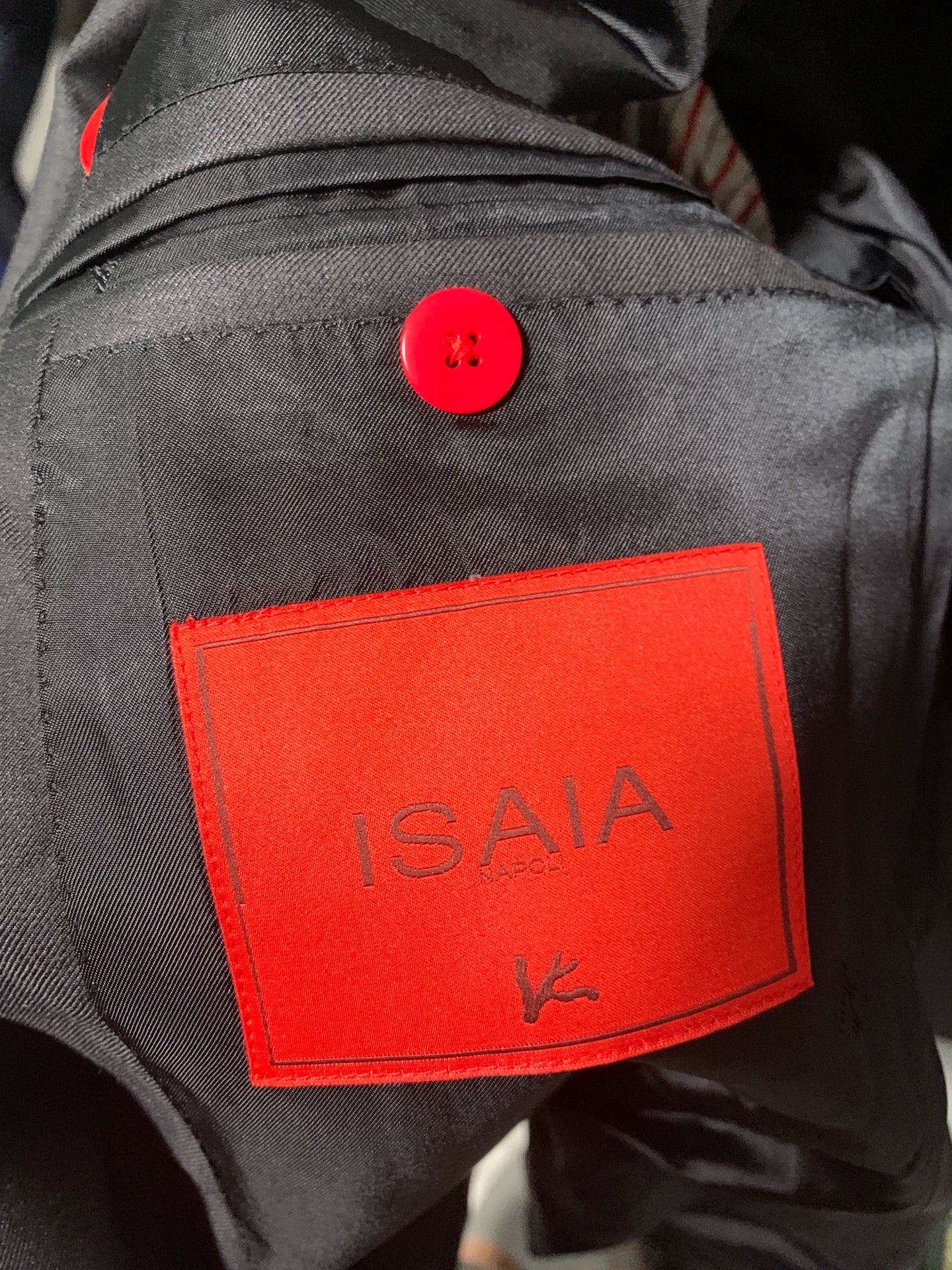 isaia Napoli grey single breasted blazer