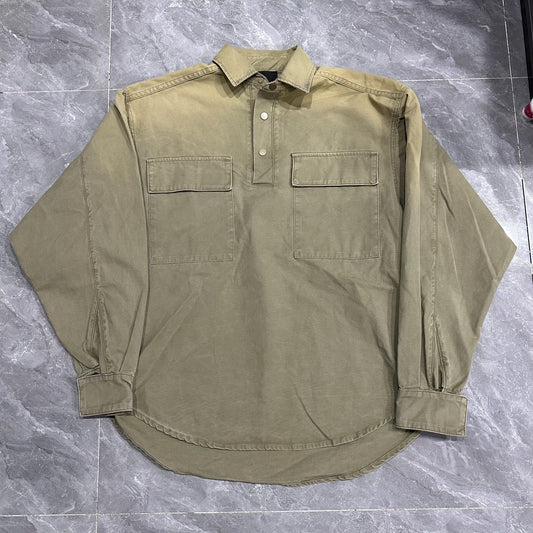 Fear of God Olive Green Henley Shirt