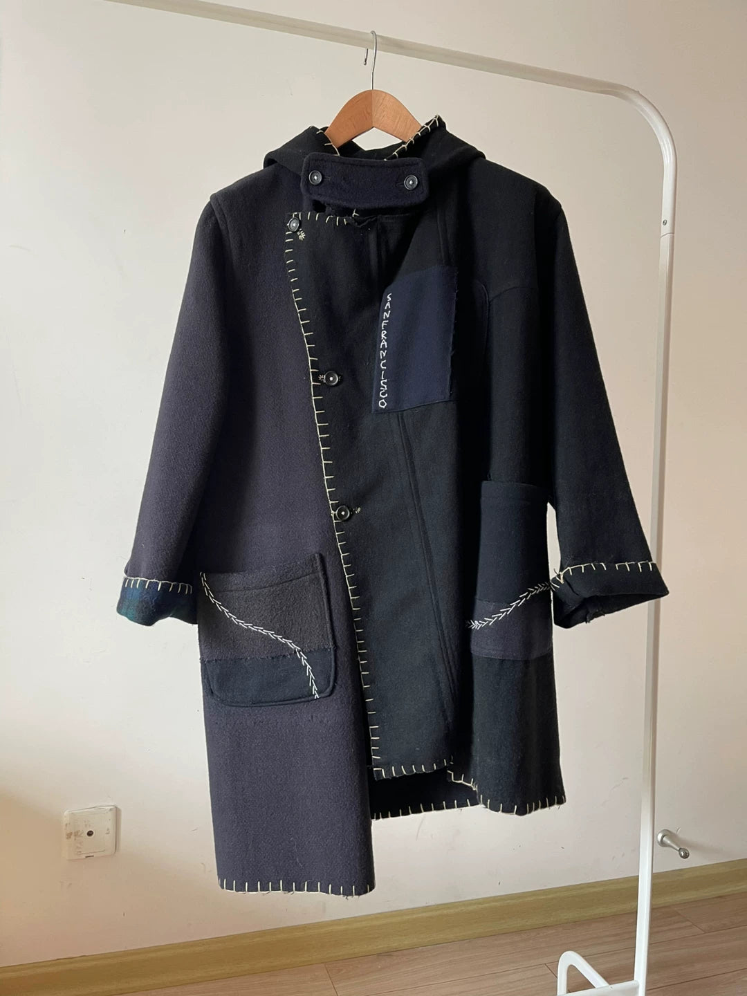 porter classic custom duffle coat navy