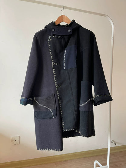 porter classic custom duffle coat navy