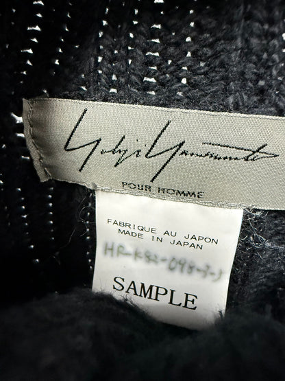 Yohji Yamamoto Pour Homme Patchwork Oversized Sweater Coat Sample