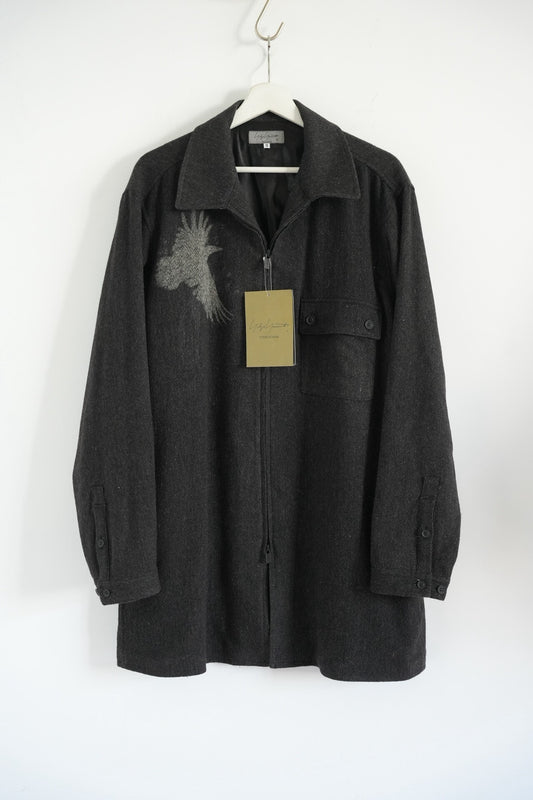 Yohji Yamamoto Black Zip Shirt Jacket