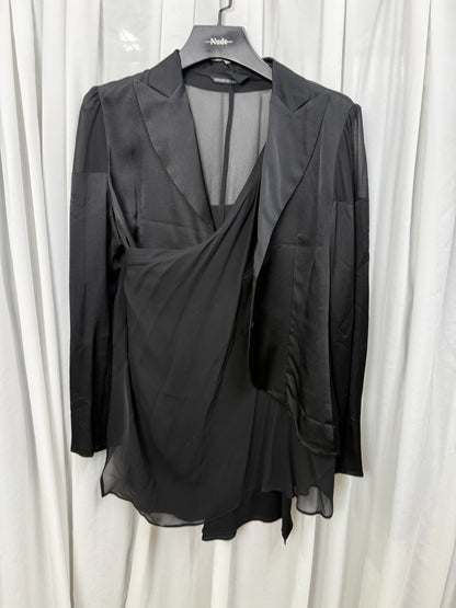 Yohji Yamamoto Noir Silk Tulle Blazer