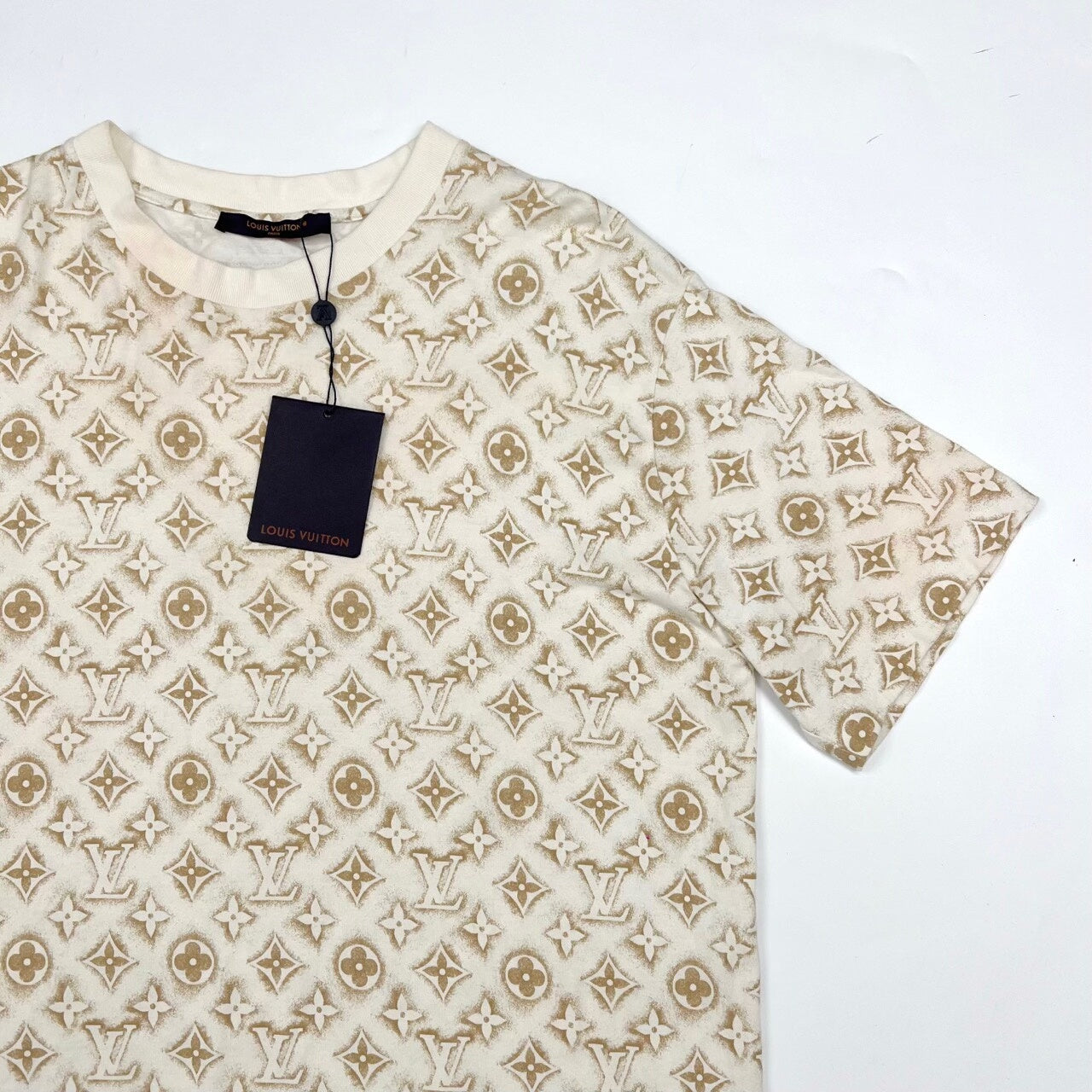 Louis Vuitton Beige Monogram Print T-shirt