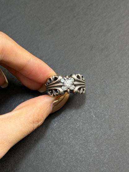 Chrome Hearts K&T Five Diamond Ring