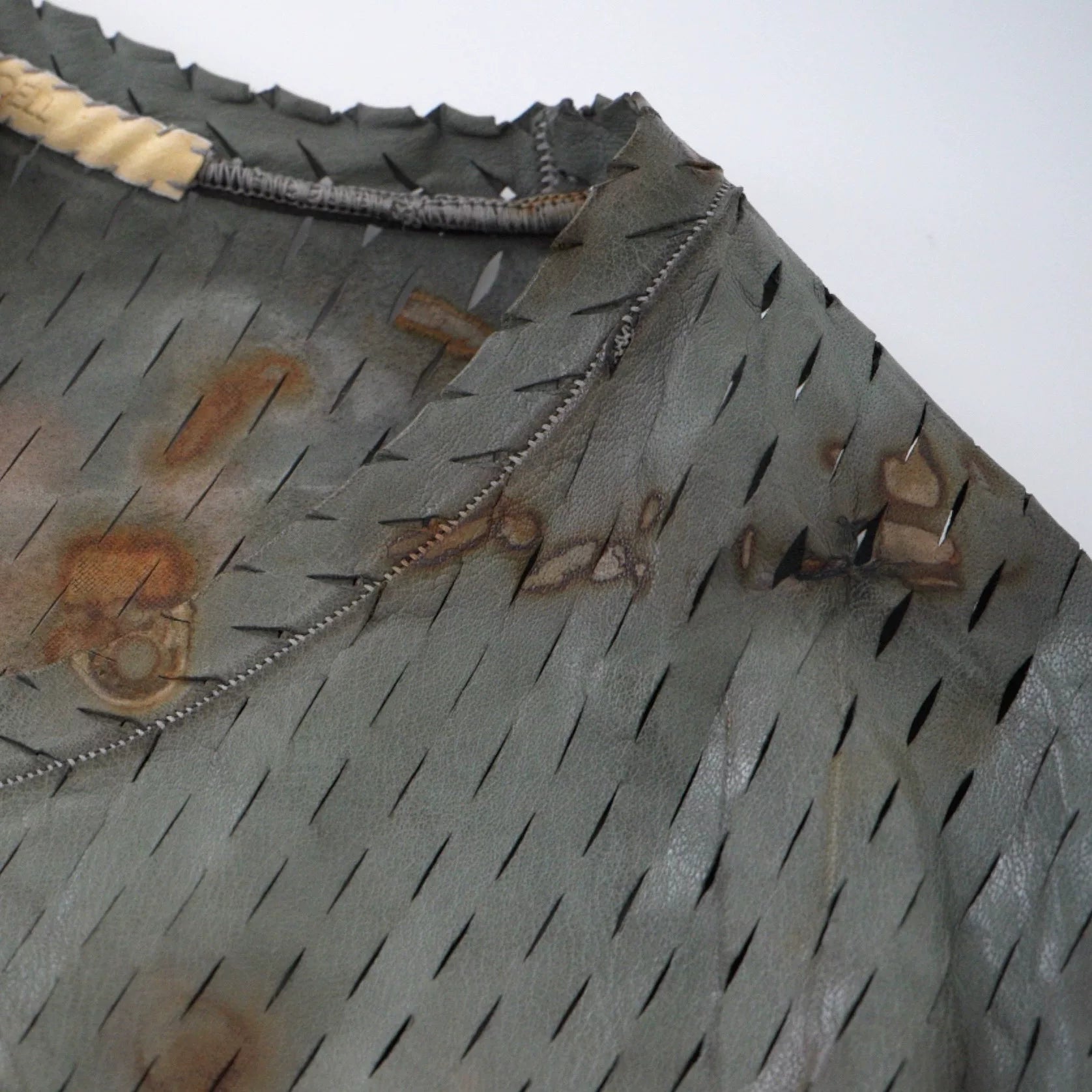 kangaroo leather sleeveless vest by carol christian poell