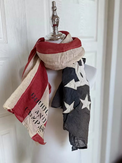 RRL DoubleL Cotton-Linen Scarf Shawl
