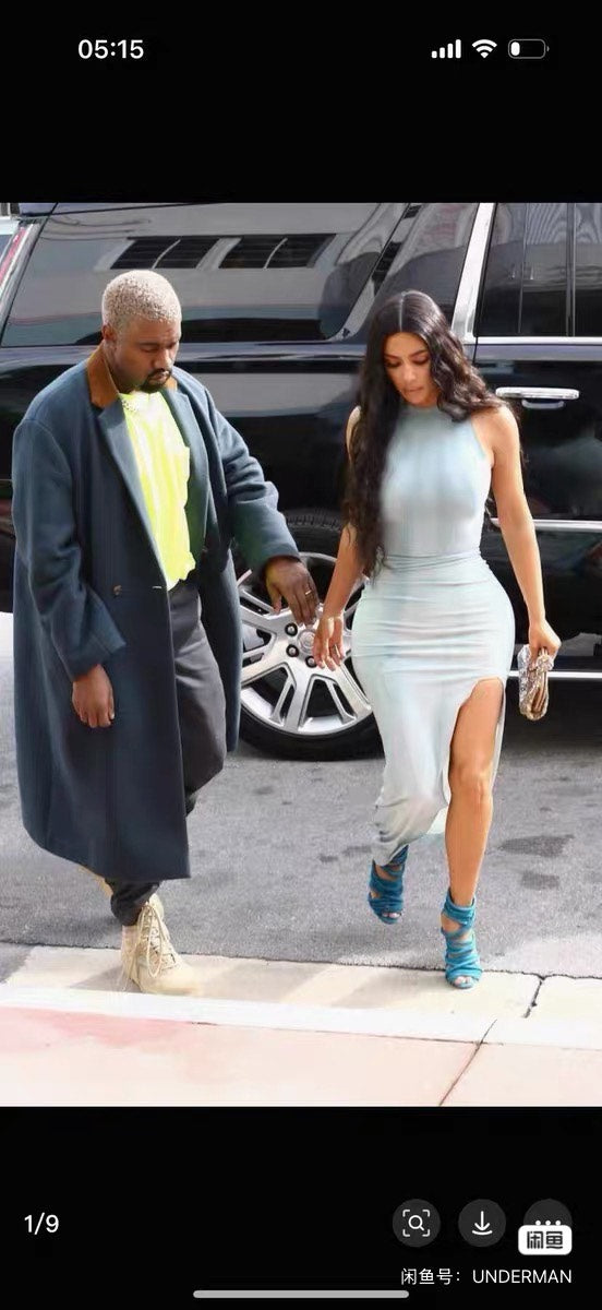 Kanye Inspired Velvet Collar Coat