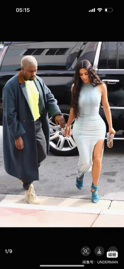 Kanye Inspired Velvet Collar Coat