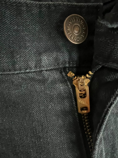 visvim fluxus navy cotton-linen pants