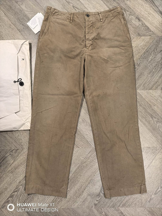 visvim chino pants with hand-painted details