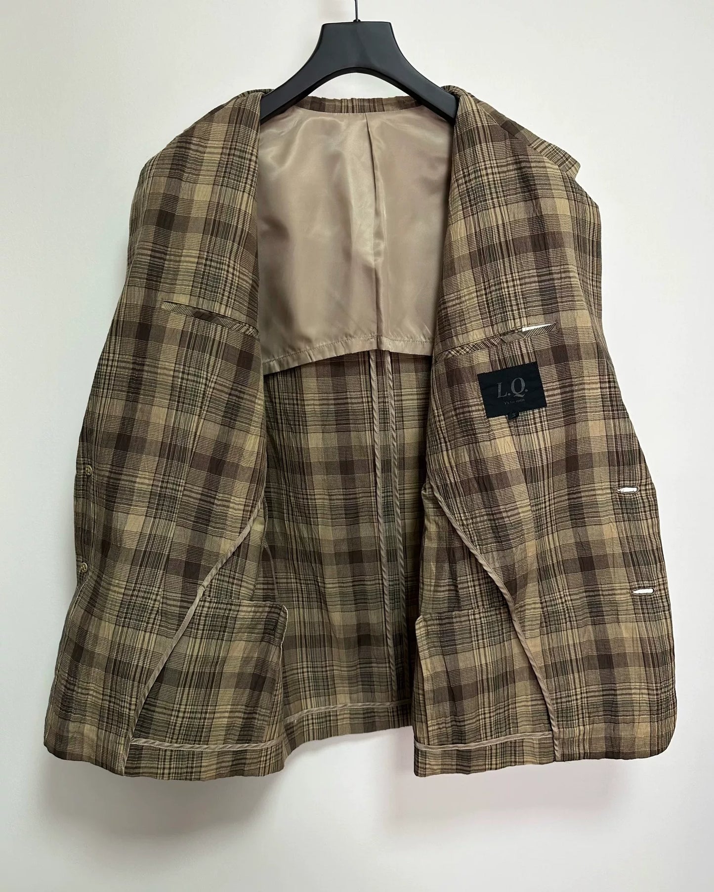 plaid linen jacket for men