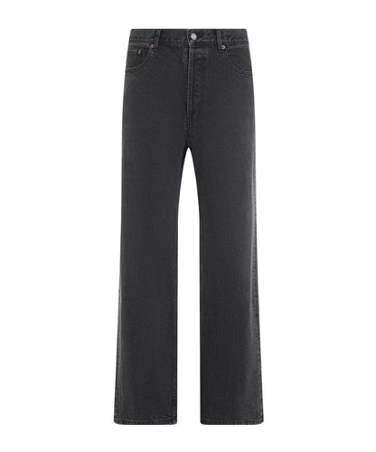 Saint Laurent Black High-Waist Straight Jeans