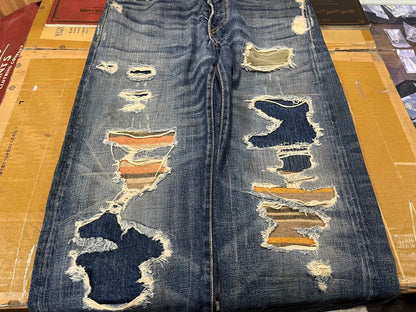 RRL Vintage Limited Patch Distressed Jeans