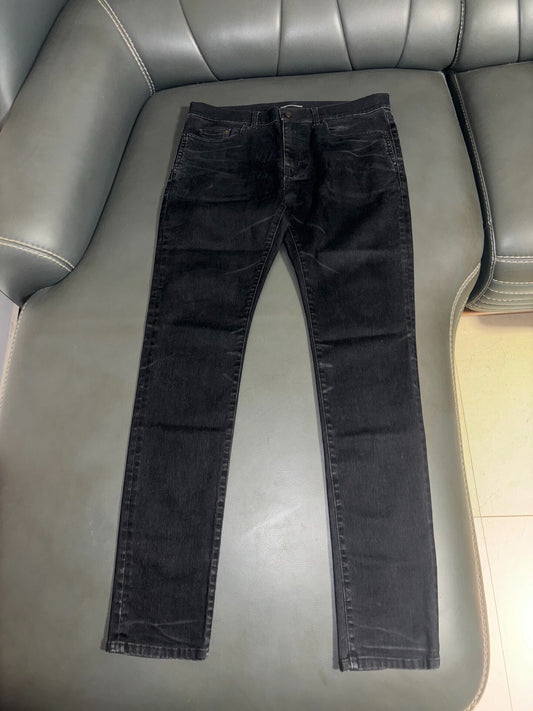 Saint Laurent Black Slim Fit Denim Pants