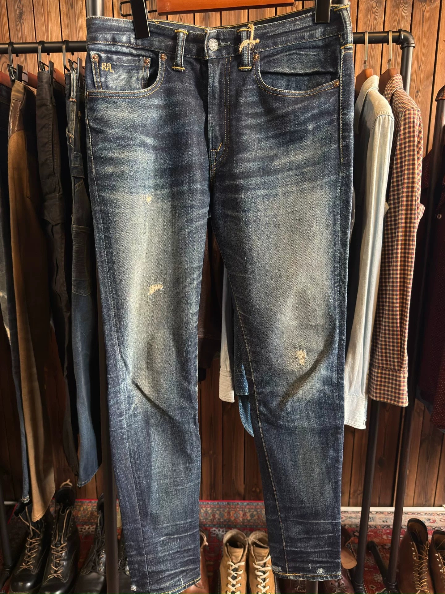 RRL Classic Blue Washed Jeans Size 28