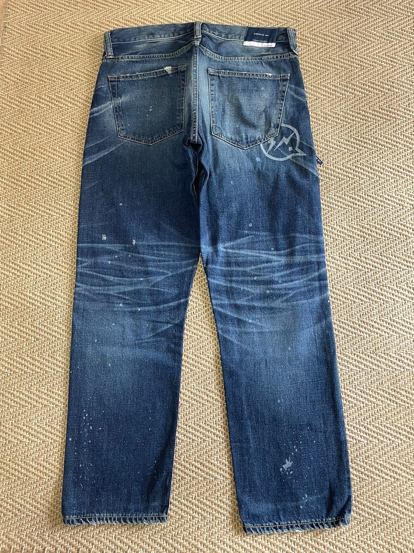 Vanquish Fragment Distressed Splatter Jeans
