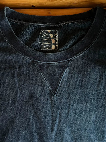 visvim blue dye long sleeve sweatshirt