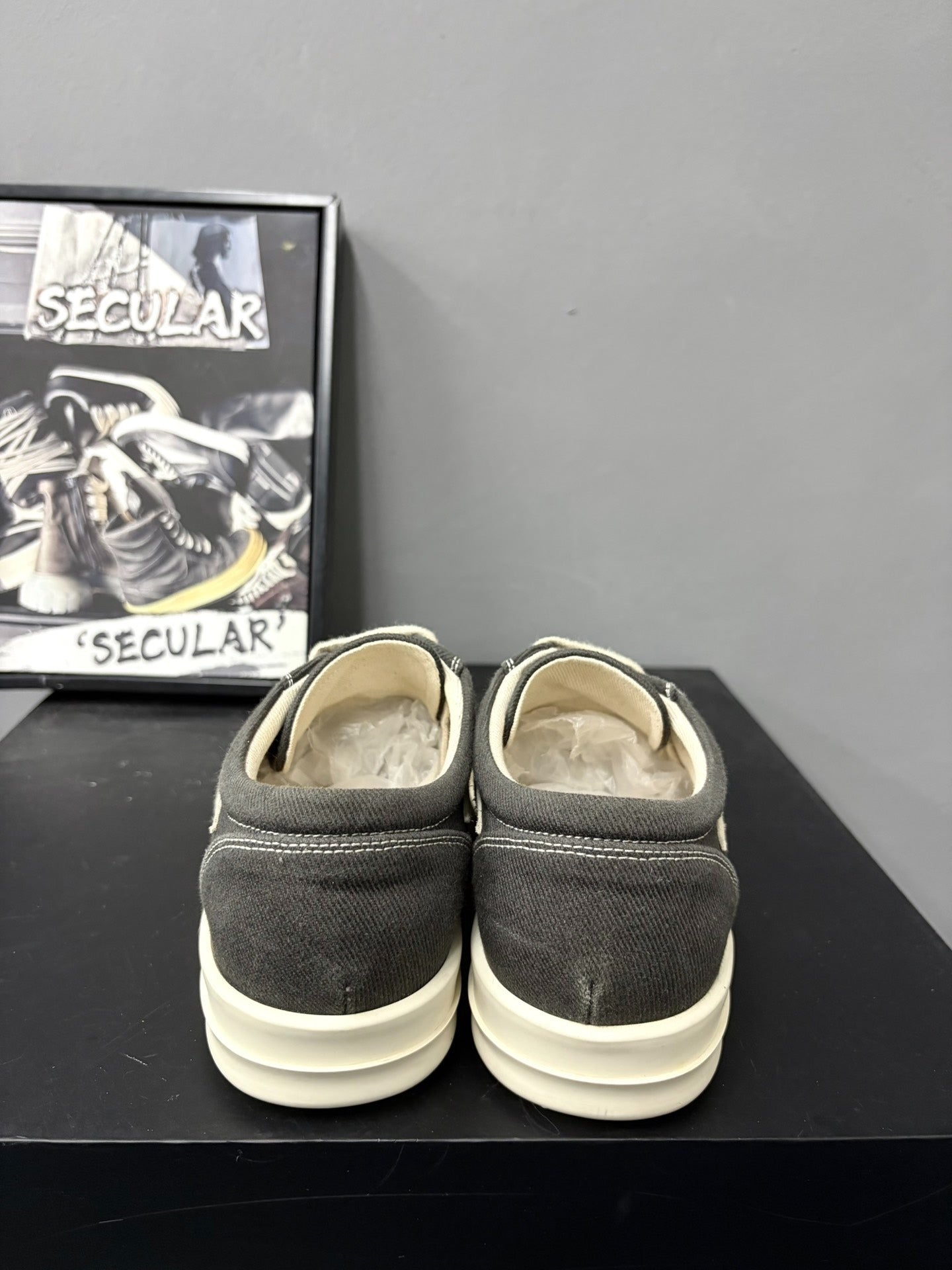 Rick Owens Drkshdw Gray Low-Top Sneakers