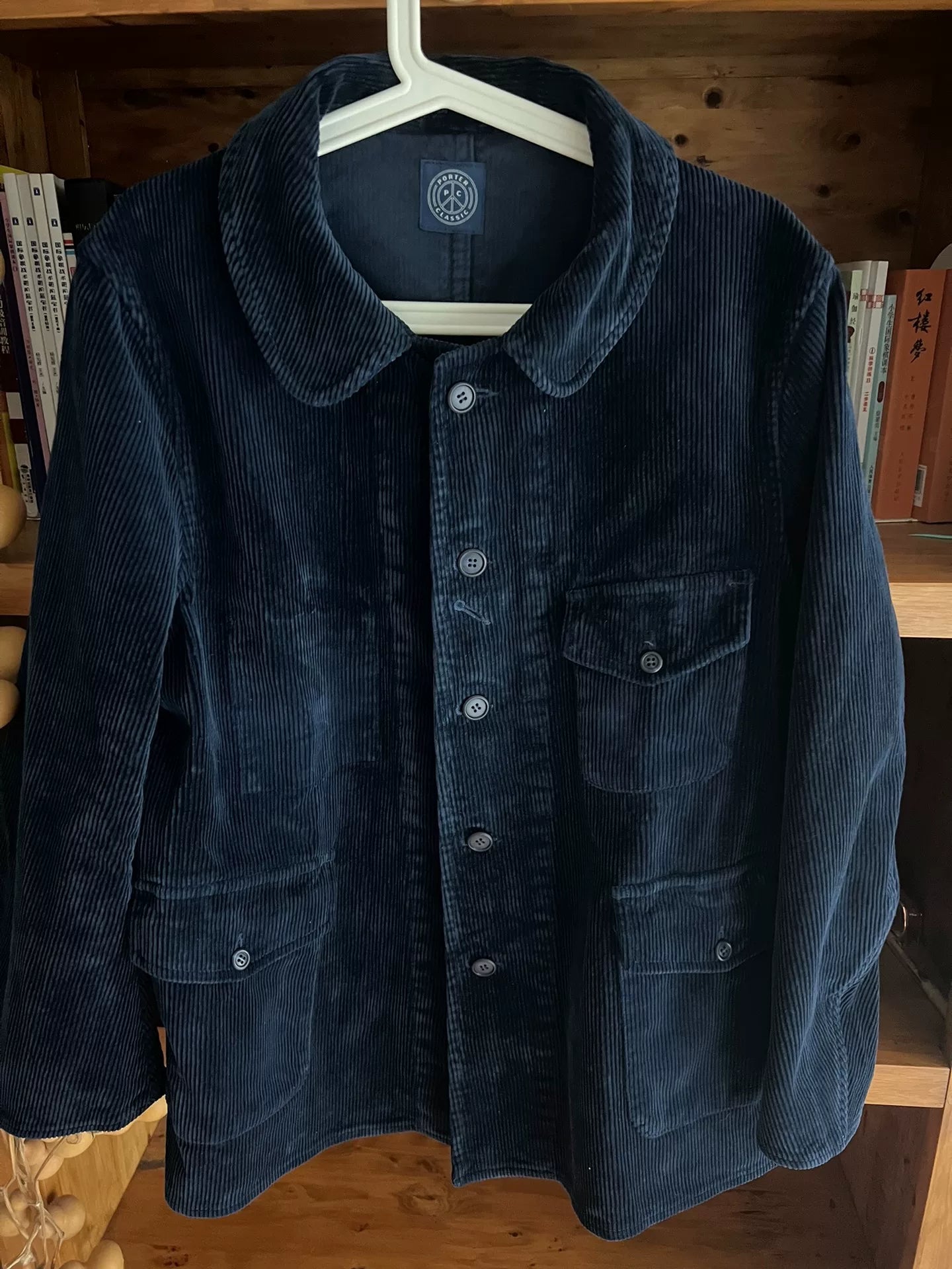 porter classic blue corduroy hunting jacket