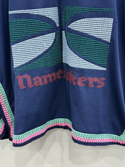 printed knit short-sleeve polo shirt