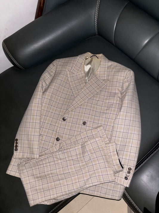 Balenciaga 2017SS Boxy Plaid Suit Set