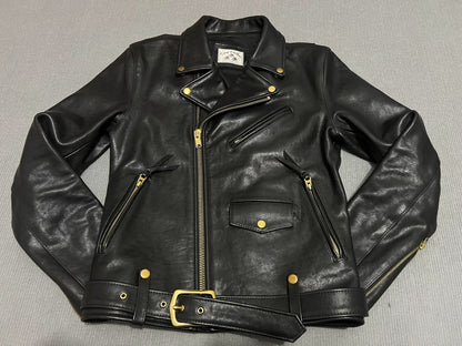 Custom Cowhide Leather Biker Jacket