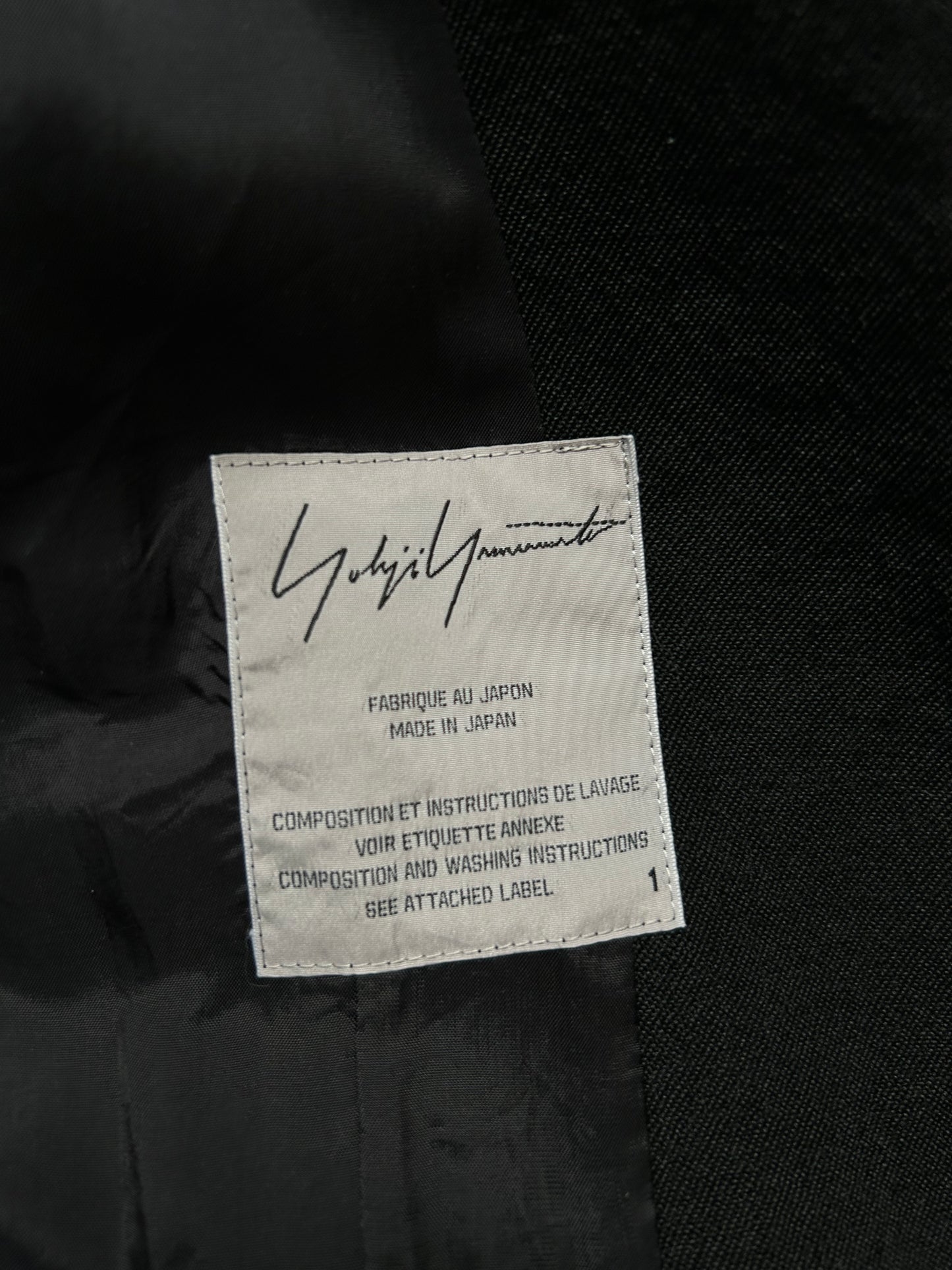 Yohji Yamamoto 2004AW Asymmetric Collar Coat