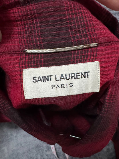 Saint Laurent Red Plaid Shirt