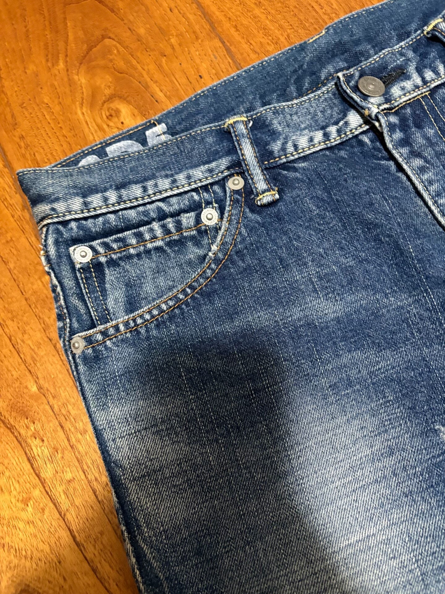 VISVIM 03D5 Washed Distressed Jeans
