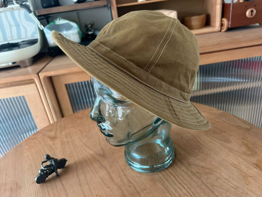 brown outdoor wide-brimmed hunting hat