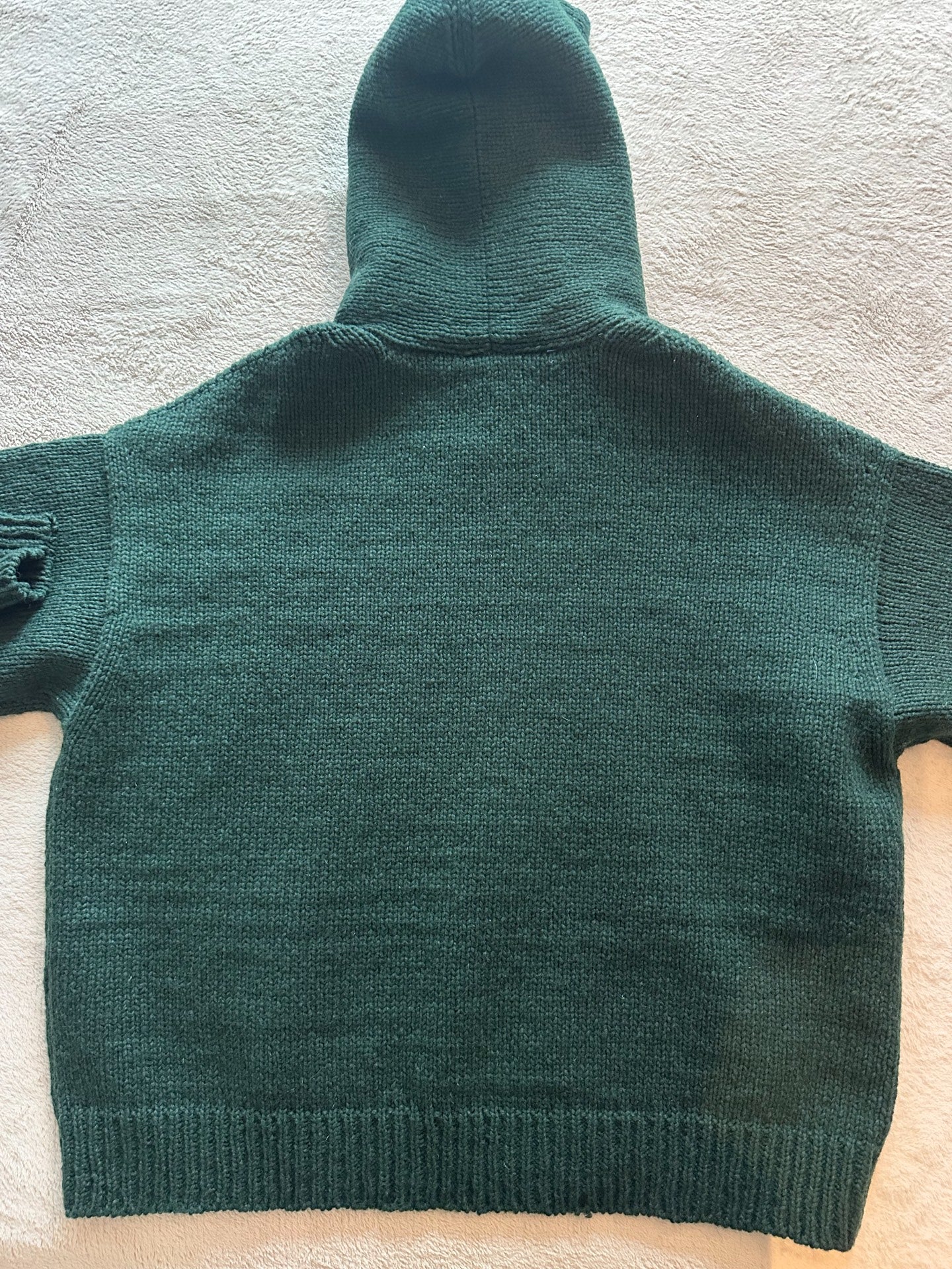 VISVIM 23AW Men's Green Knit Hoodie