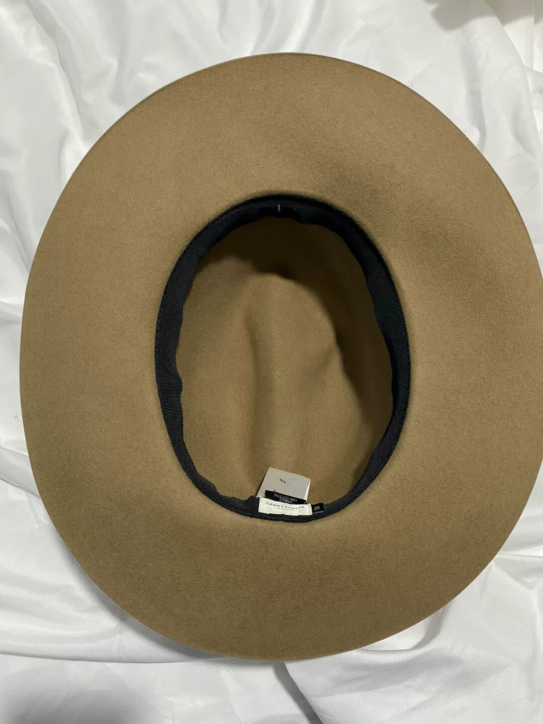 Saint Laurent Wide-Brim Rabbit Fur Hat