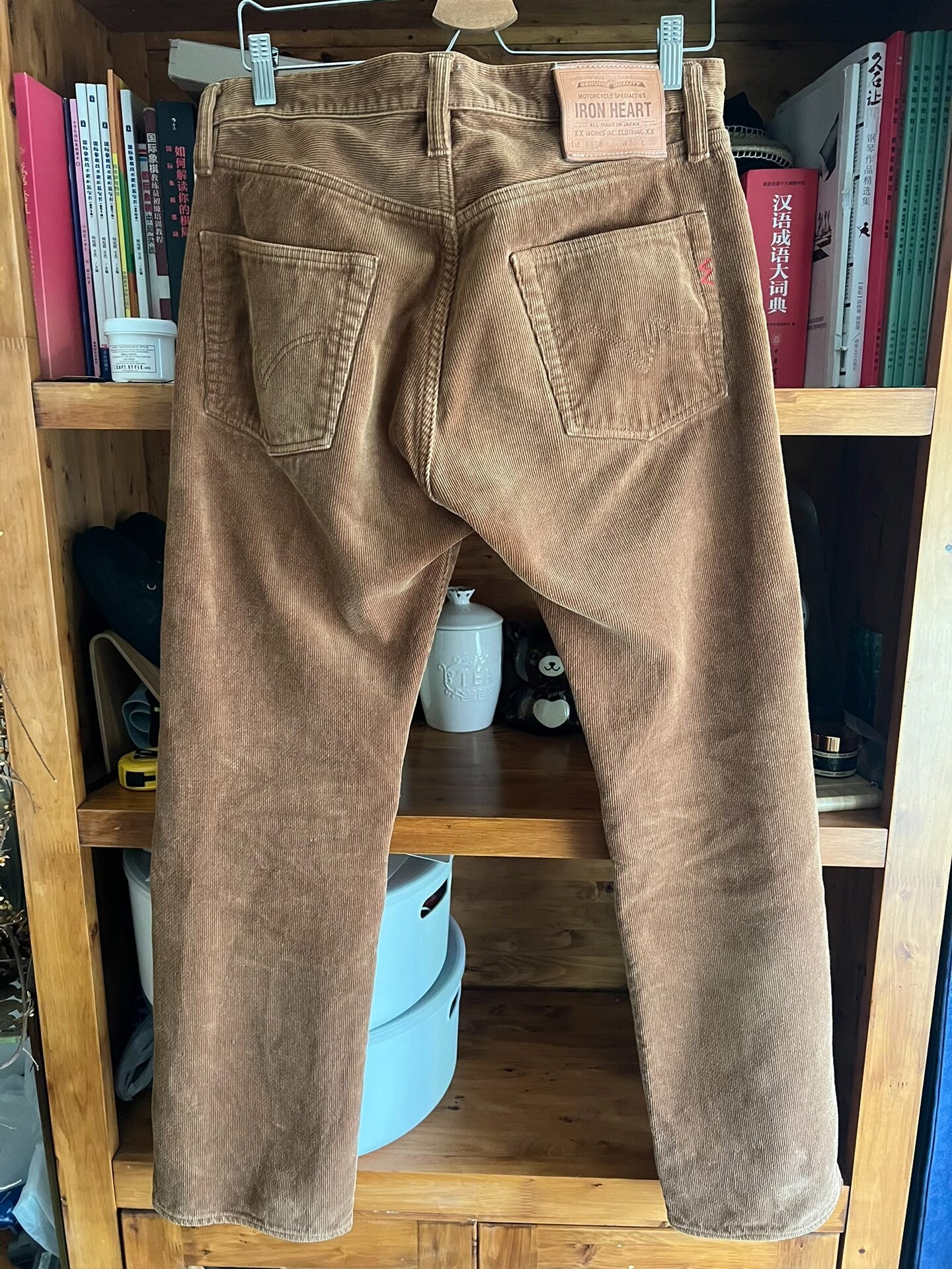 iron heart corduroy pants brown limited edition