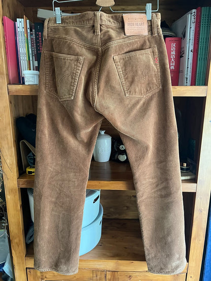 iron heart corduroy pants brown limited edition