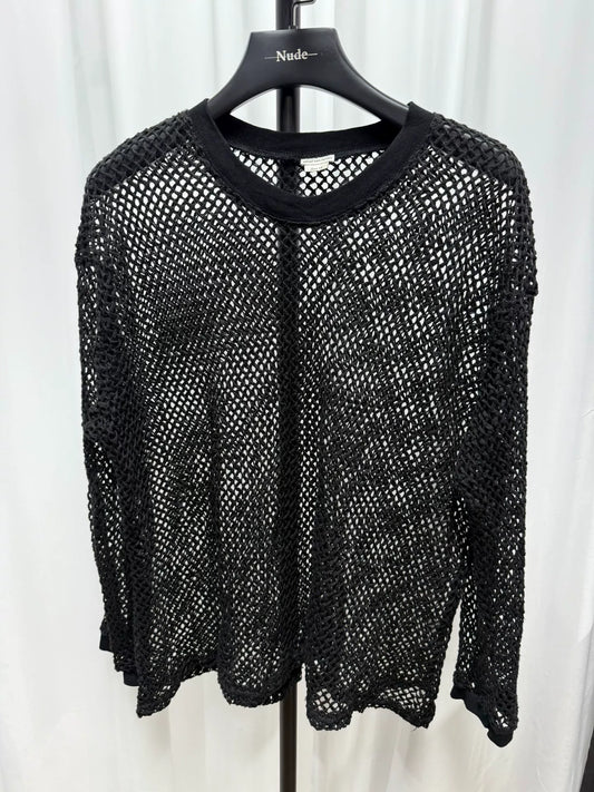 drapes long sleeve sheer mesh top