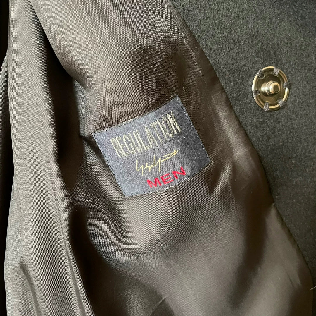 Yohji Yamamoto Belted Hooded Cashmere Coat